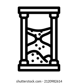 hour glass line icon vector. hour glass sign. isolated contour symbol black illustration