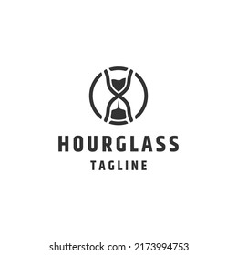 Hour Glass Logo Icon Design Template Flat Vector