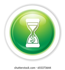 hour glass money icon
