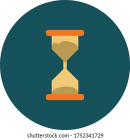 Hour glass sand timer old ancient timer on green background for web object uses and mobile grpahic 