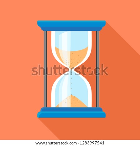 Hour glass timer vector icon. Flat illustration of hour glass timer vector icon for web design