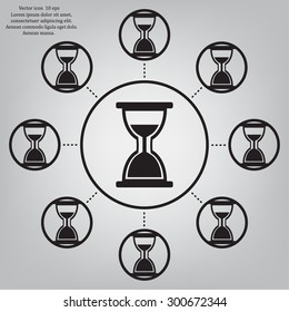 hour glass vector icon