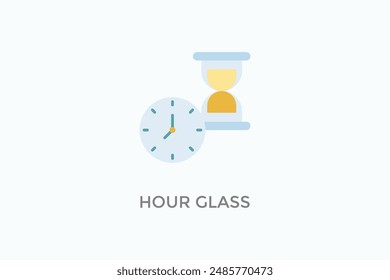 Hour Glass Vector Icon Or Logo Illustration