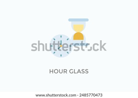 Hour Glass Vector Icon Or Logo Illustration