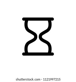Hour glass vector icon on separated background. Variant No. 1