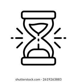 Hour Glass Vector outline icon. Eps10 file 