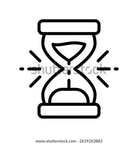 Hour Glass Vector outline icon. Eps10 file 