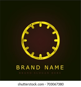 Hour golden metallic logo