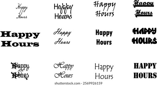 hour, happy, illustration, vector, retro, beverage, drink, alcohol, bar, symbol, banner, graphic, design, concept, text, sign, badge, glass, business, cocktail, isolated, icon, card, poster, vintage, 