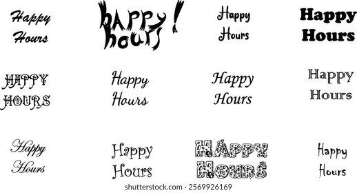 hour, happy, illustration, vector, retro, beverage, drink, alcohol, bar, symbol, banner, graphic, design, concept, text, sign, badge, glass, business, cocktail, isolated, icon, card, poster, vintage, 