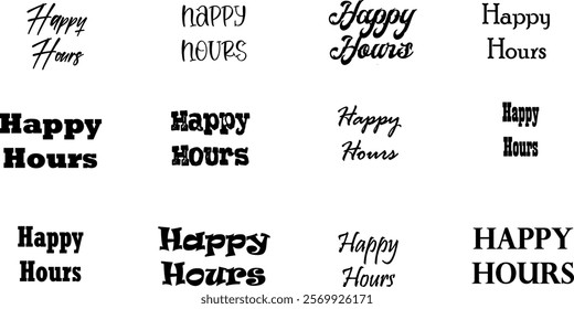 hour, happy, illustration, vector, retro, beverage, drink, alcohol, bar, symbol, banner, graphic, design, concept, text, sign, badge, glass, business, cocktail, isolated, icon, card, poster, vintage, 