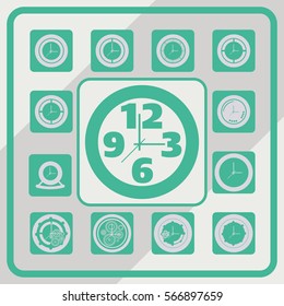 hour icons set