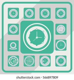 hour icons set