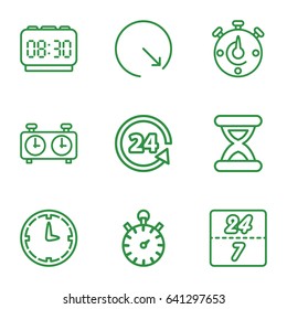 Hour icons set.  
