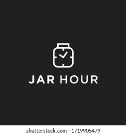 hour jar logo / hour vector