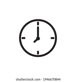 Hour line icon. the icon can be used for application icon, web icon, infographic. All types of print. Editable stroke. Design template vector