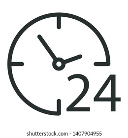 hour - minimal line web icon. simple vector illustration. concept for infographic, website or app.