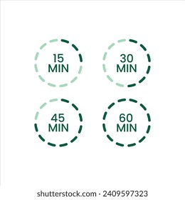 Hour and minute timer set Vector