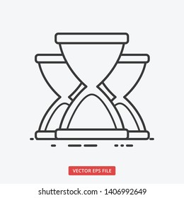 Hour sand glass full outlined modern business icon
