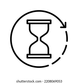 Hour Sand Glass Measure Time Icon