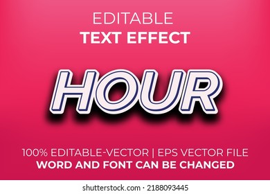 Efecto de texto de hora, fácil de editar