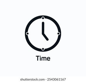 Icono de hora y línea de tiempo. El ícono se puede utilizar para la aplicación o el Web. Ilustrador de Vector moderno.