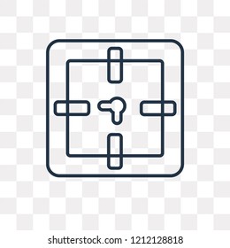 Hour vector outline icon isolated on transparent background, high quality linear Hour transparency concept can be used web and mobile