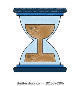 Hourglass antique clock icon vector illustration graphic design