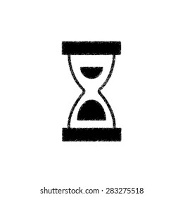 Hourglass  - black vector icon