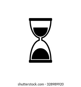 Hourglass - black vector icon