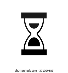Hourglass -  black vector icon