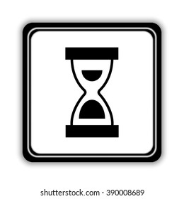 Hourglass  - black vector icon