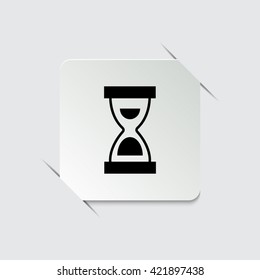 Hourglass -  black vector icon