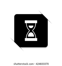 Hourglass  - black vector icon