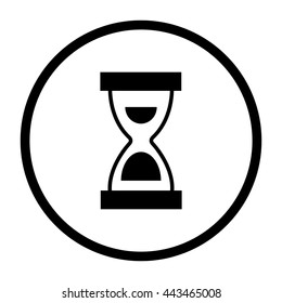 Hourglass  - black vector icon