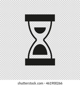 Hourglass  - black vector icon