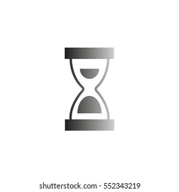 Hourglass - black  vector icon