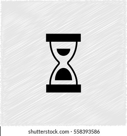 Hourglass -  black vector icon