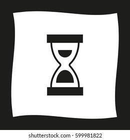 Hourglass  - black vector icon