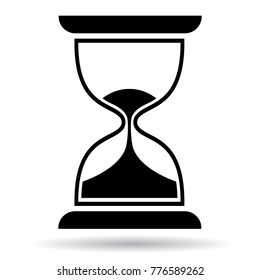 hourglass black and white 