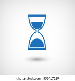 Hourglass  - blue vector icon
