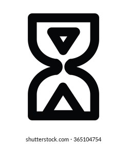 Hourglass Bold Line Vector Icon 