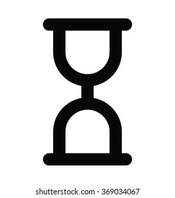 Hourglass Bold Line Vector Icon