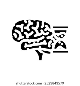 vetor de ícone de glifo de brainstorm de ampulheta. símbolo isolado ilustração de símbolo de ampulheta