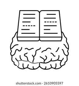 hourglass brainstorm line icon vector. hourglass brainstorm sign. isolated contour symbol black illustration