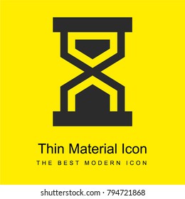 Hourglass bright yellow material minimal icon or logo design
