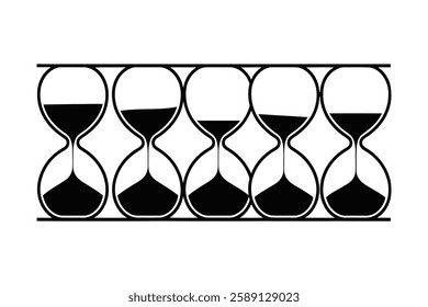 Hourglass bundle set vector illustrator