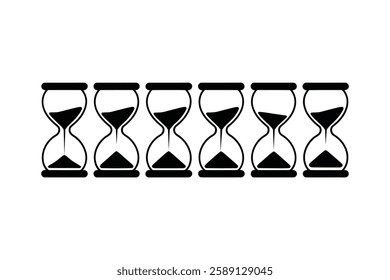 Hourglass bundle set vector illustrator