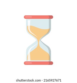 Hourglass cartoon illustration icon, countdown, passage of time