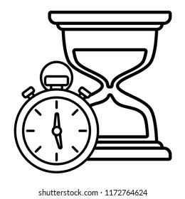 hourglass and chronometer